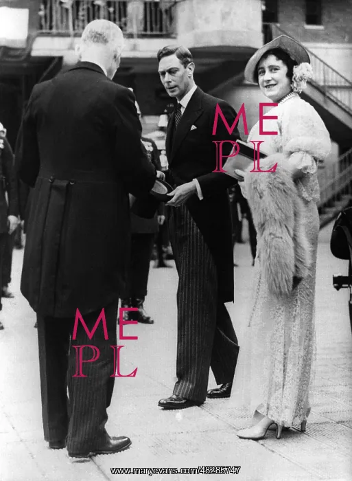 : King George VI and Queen Elizabeth on their : King George VI and Queen Elizabeth on their