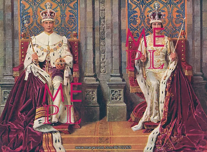 : King George VI and Queen Elizabeth enthroned : King George VI and Queen Elizabeth enthroned