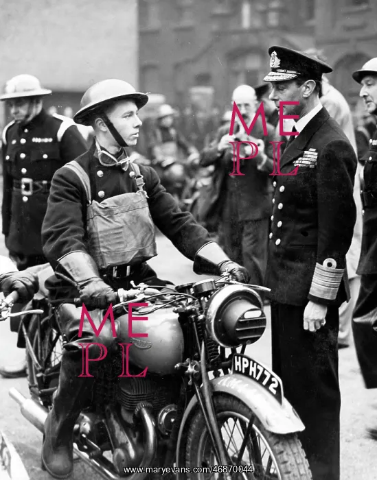 : King George VI visiting LFB Headquarters, Lambeth, WW2 : King George VI visiting LFB Headquarters, Lambeth, WW2