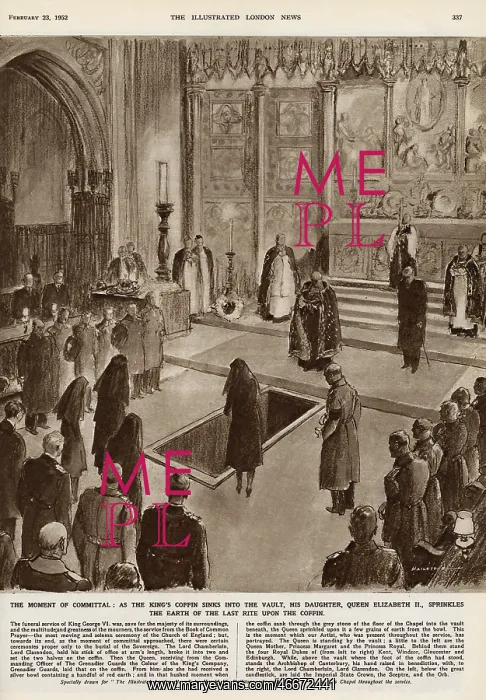 : King George VI's funeral: the committal : King George VI's funeral: the committal