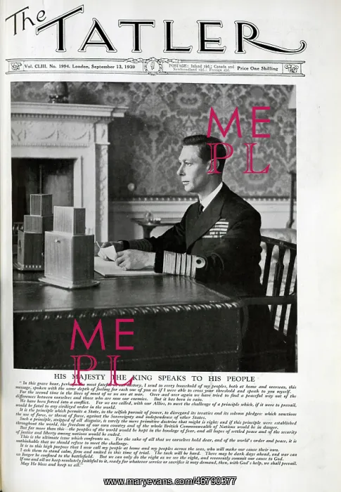 : King George VI's war speech : King George VI's war speech