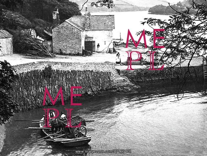 : King Harry's Ferry Cornwall Victorian period : King Harry's Ferry Cornwall Victorian period