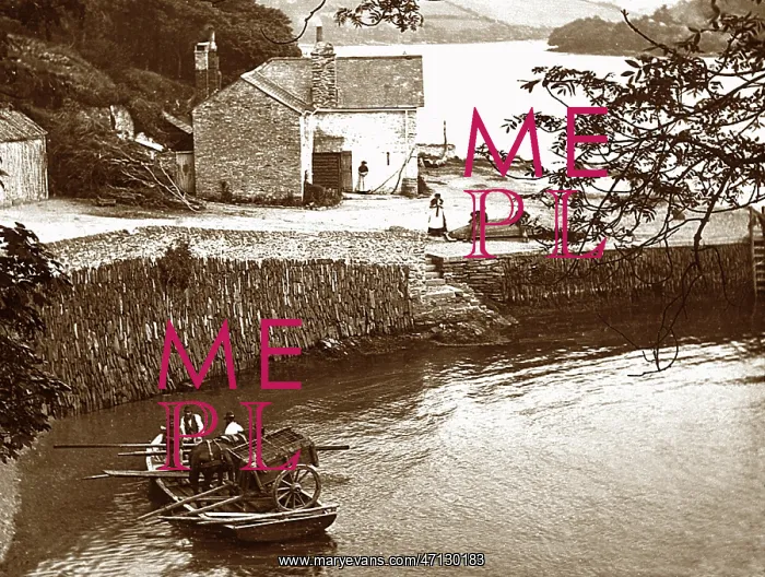 : King Harry's Ferry, Cornwall, Victorian period : King Harry's Ferry, Cornwall, Victorian period