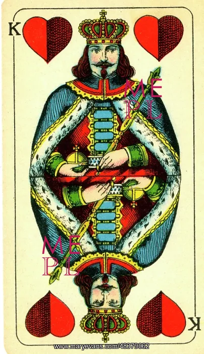  : King of Hearts, German Playing Card