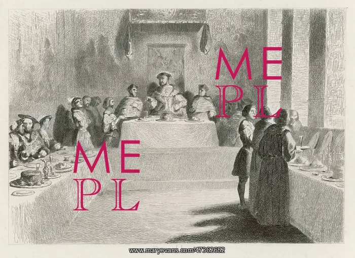: King Henry VIII at banquet : King Henry VIII at banquet