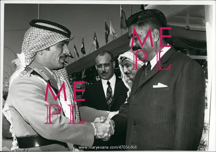 : King Hussein of Jordan and PM Wasfi Tal : King Hussein of Jordan and PM Wasfi Tal