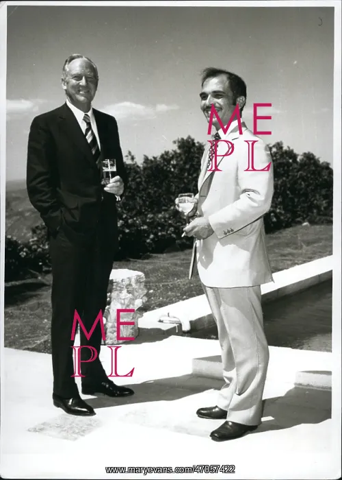 : King Hussein of Jordan with William Rogers of USA : King Hussein of Jordan with William Rogers of USA