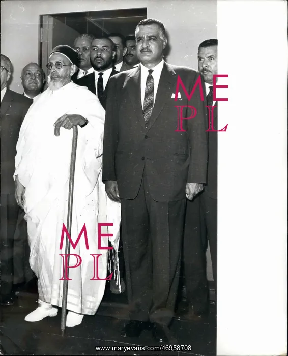 : King Idris of Libya and President Nasser of Egypt : King Idris of Libya and President Nasser of Egypt