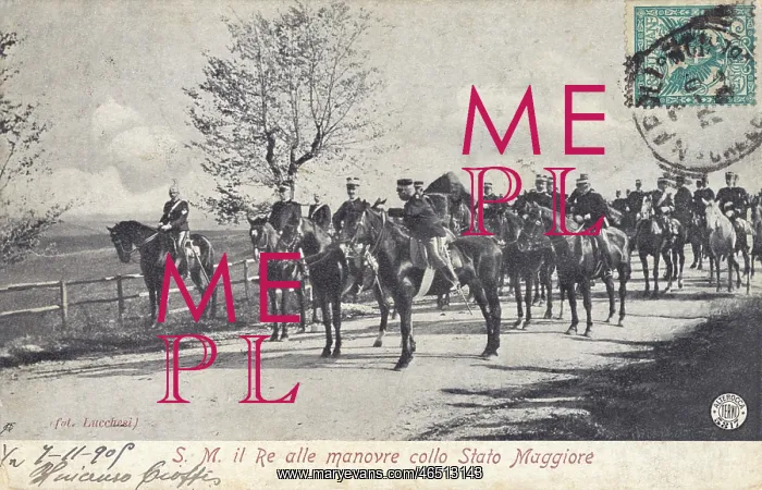 : King of Italy on manoeuvers : King of Italy on manoeuvers