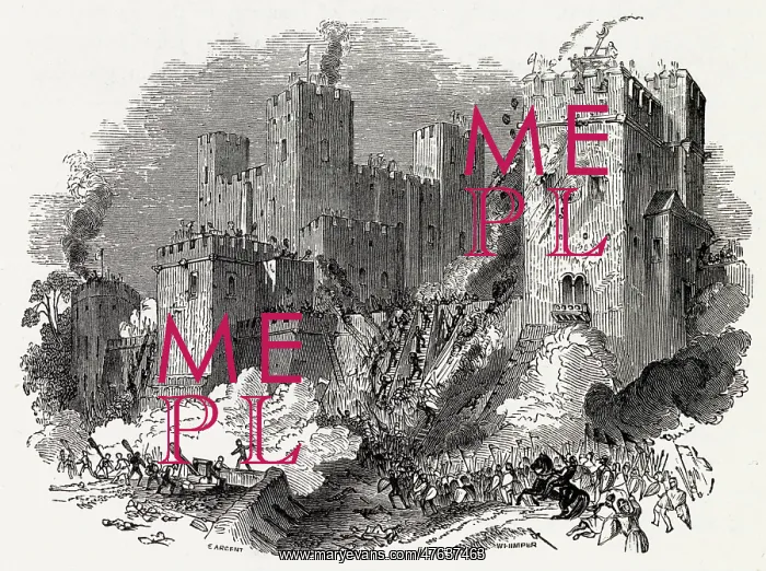 : King John besieges Rochester Castle : King John besieges Rochester Castle