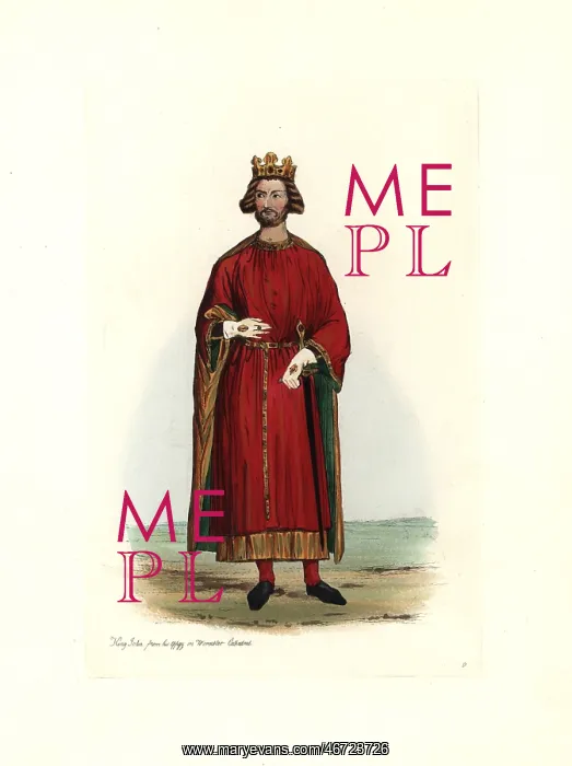 : King John of England (1166-1216) from his effigy : King John of England (1166-1216) from his effigy