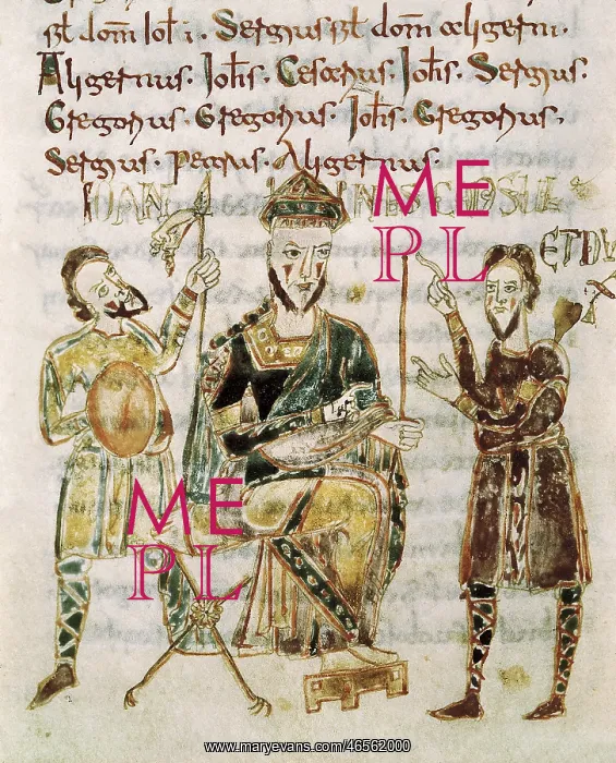 : King John, illustration of the Codex legum Longobardorum : King John, illustration of the Codex legum Longobardorum