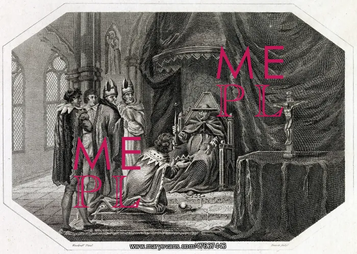 : King John submits to Papal Legate : King John submits to Papal Legate