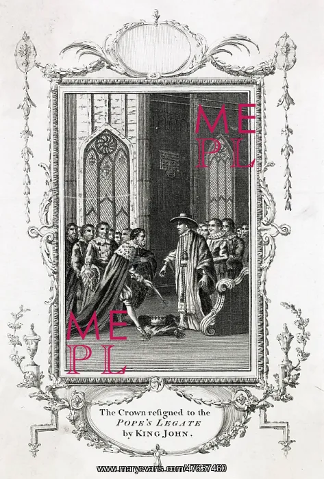 : King John submits to Papal Legate : King John submits to Papal Legate