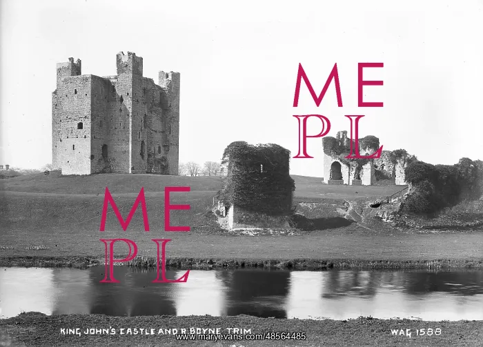 : King John's Castle and R. Boyne, Trim : King John's Castle and R. Boyne, Trim