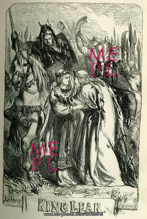  : King Lear - title page - Lear and Cordelia