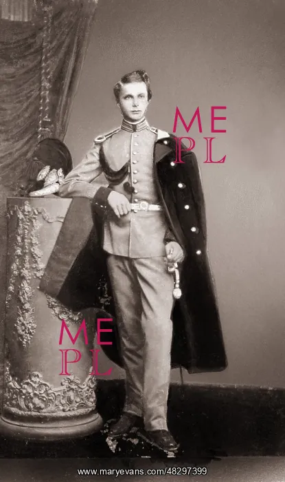 : King Ludwig II after his enthronement, 1864 : King Ludwig II after his enthronement, 1864