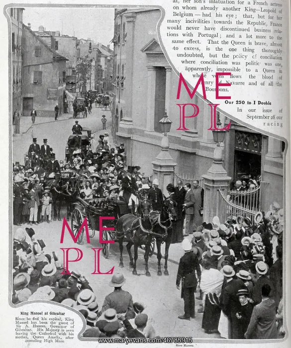 : King Manoel and his mother at Gibraltar : King Manoel and his mother at Gibraltar