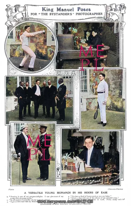 : King Manuel poses : King Manuel poses