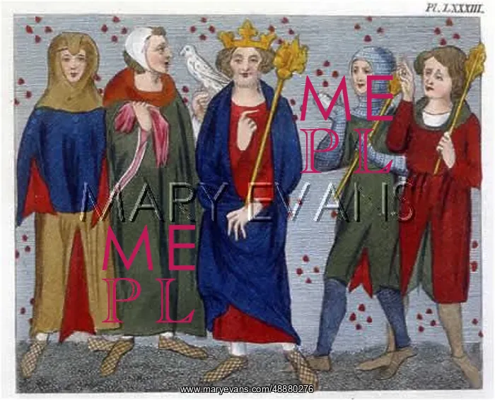 : KING AND OFFICERS C14TH : KING AND OFFICERS C14TH