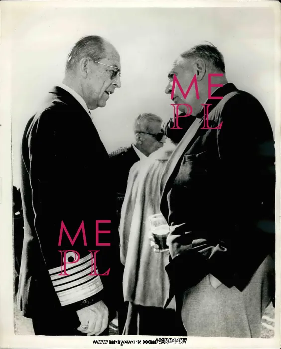 : King Paul of Greece and British Ambassador : King Paul of Greece and British Ambassador