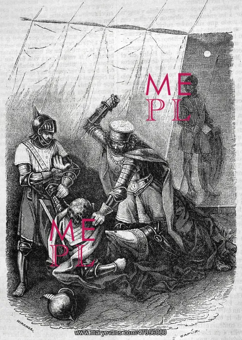 : King Pedro I of Castile (1334-1369) stabbed : King Pedro I of Castile (1334-1369) stabbed