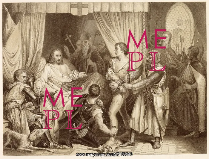 : King Richard I pardons his slayer : King Richard I pardons his slayer
