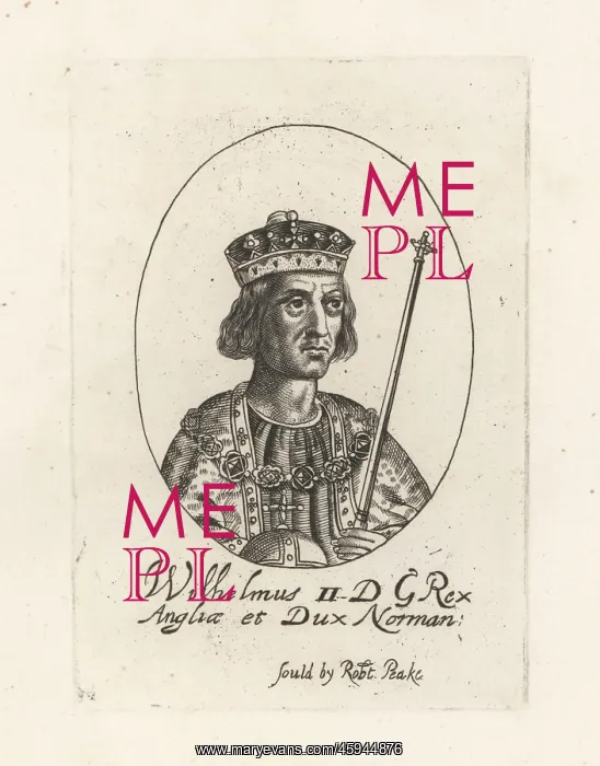 : King William II of England, William Rufus, c.1056-1100 : King William II of England, William Rufus, c.1056-1100