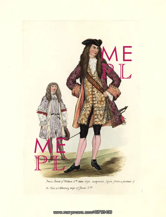 : King William III in 1694, from a portrait by : King William III in 1694, from a portrait by