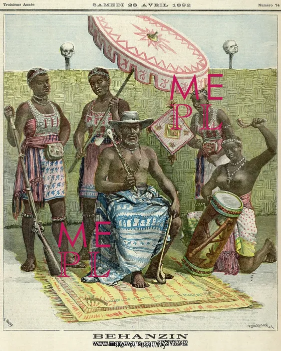: Kingdom of Dahomey. King Behanzin : Kingdom of Dahomey. King Behanzin