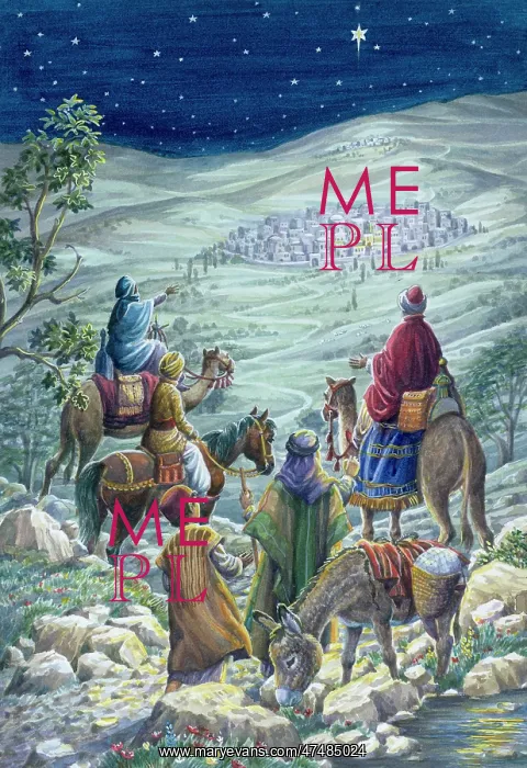 : The Three Kings approaching Bethlehem : The Three Kings approaching Bethlehem