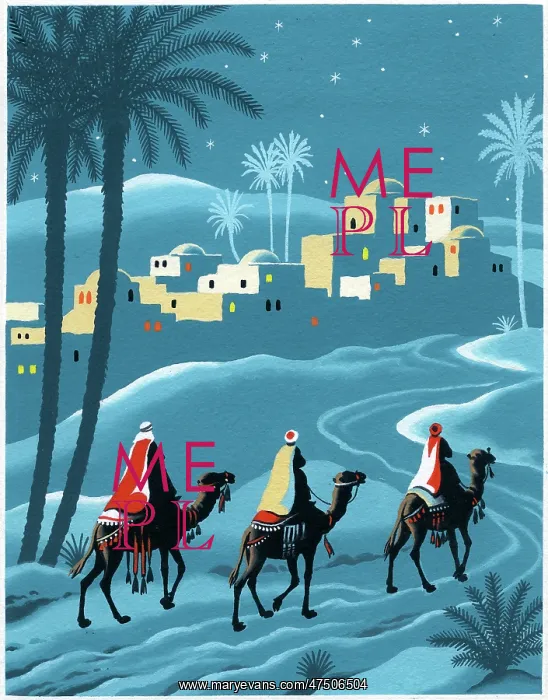 : Three Kings approaching Bethlehem : Three Kings approaching Bethlehem