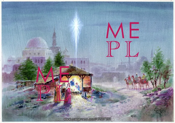 : Three Kings approaching Holy Stable : Three Kings approaching Holy Stable