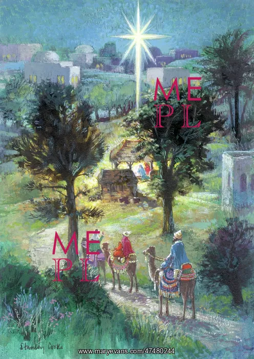  : The Three Kings Approaching the Stable in Bethlehem