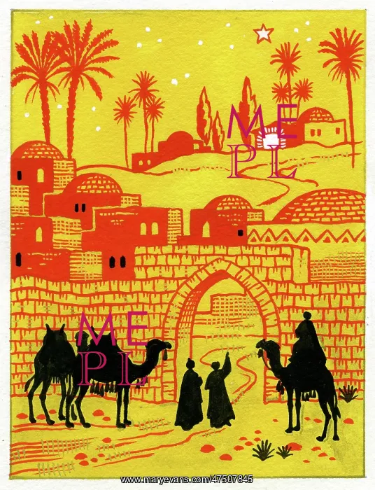 : Three Kings arriving at Bethlehem : Three Kings arriving at Bethlehem