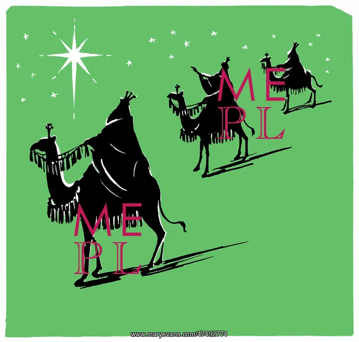 : Three Kings on camels : Three Kings on camels