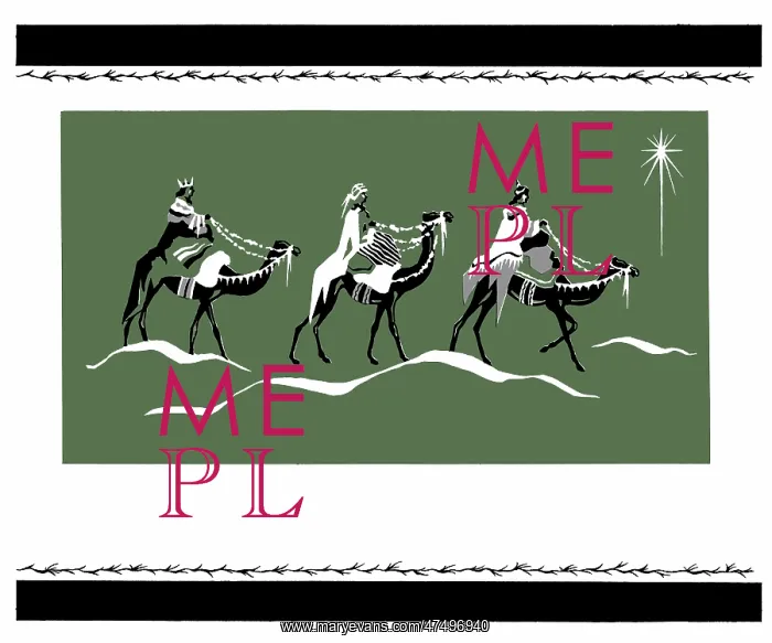 : The Three Kings on camels following the Star : The Three Kings on camels following the Star