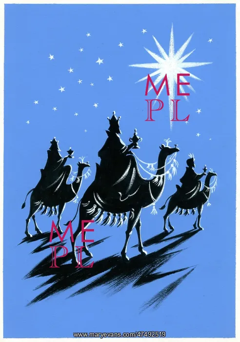 : Three Kings on camels with Star