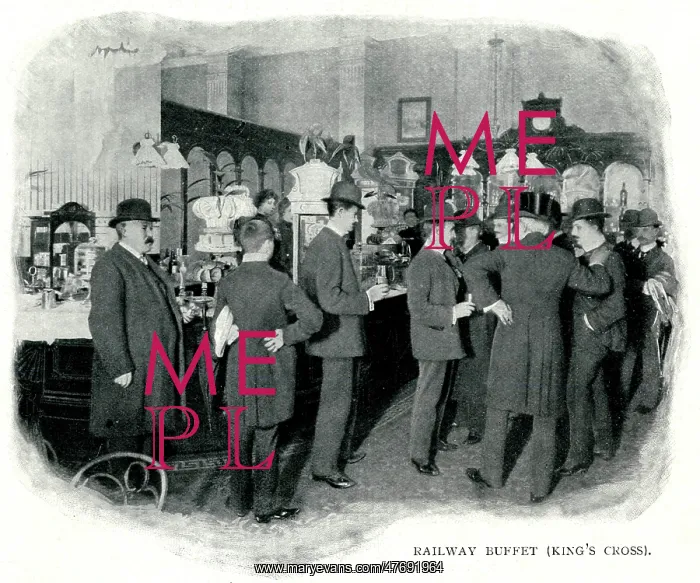 : Kings Cross, railway buffet 1903 : Kings Cross, railway buffet 1903