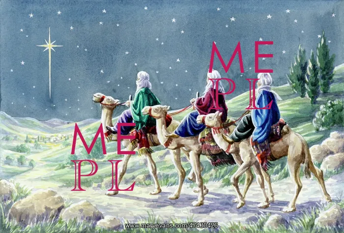 : Three Kings following star to Bethlehem