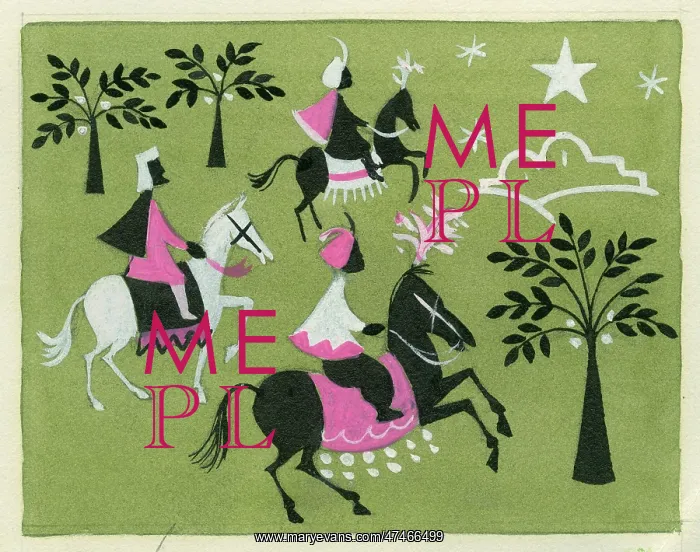 : Three Kings on Horseback following the Star : Three Kings on Horseback following the Star