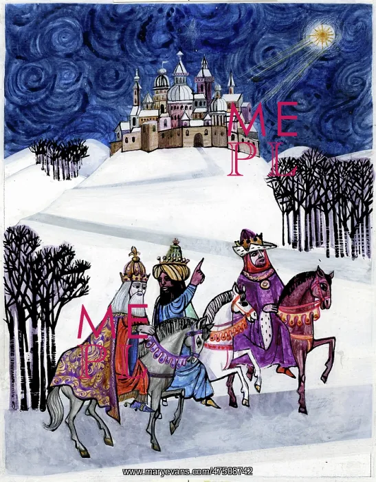 : Three Kings journeying in the snow : Three Kings journeying in the snow