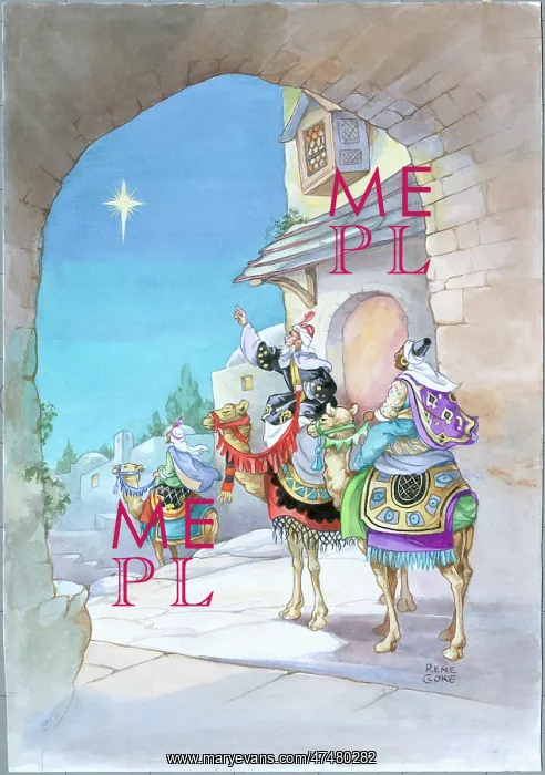 : The Three Kings looking at the Star - three kings on camels