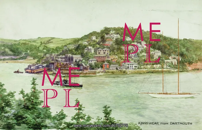 : Kingswear from Dartmouth, Devon : Kingswear from Dartmouth, Devon