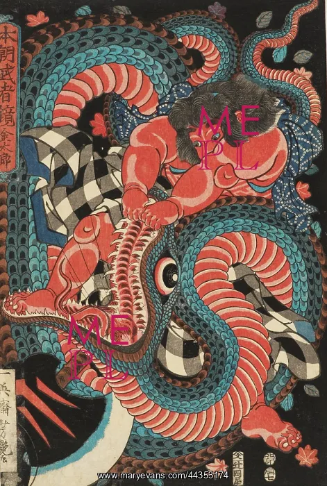  : Kintoki killing a giant snake