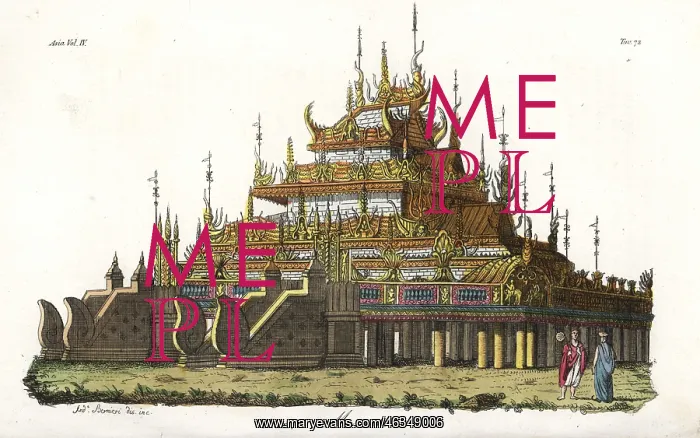 : A kioum or Buddhist monastery in Burma : A kioum or Buddhist monastery in Burma