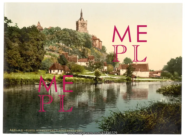 : Kirmesdahl and Schwanenburg, Cleves, Westphalia, Germany : Kirmesdahl and Schwanenburg, Cleves, Westphalia, Germany