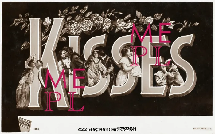  : KISSES POSTCARD 1906