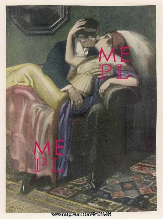 : KISSING COUPLE C1913 : KISSING COUPLE C1913