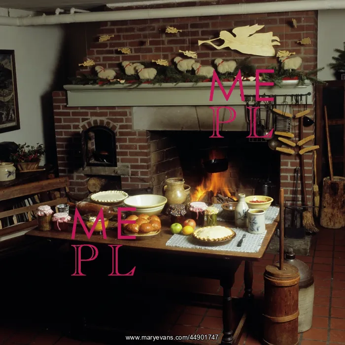 : KITCHEN INTERIOR WITH FIREPLACE CHRISTMAS DECORATIONS : KITCHEN INTERIOR WITH FIREPLACE CHRISTMAS DECORATIONS